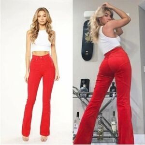 REVICE Red Flare & Wide Leg Jeans
